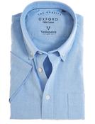Men's Varsity Cotton Short Sleeve Oxford Shirt (2264 Blue) formal casual pale shirt