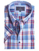 Men's Soft Wash Cotton Short Sleeve Check Shirt (2279 Robles)