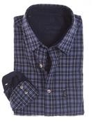 Mens Flannel Cotton Tattersall Long Sleeve Shirt (2280 Pilbara)