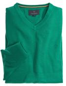 Men's V-Neck Jumper, Cotton Cashmere Wheatgrass