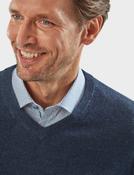 Men's Lambswool Mix V-Neck Jumper (4900) Oceanic