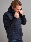 Men's Hooded Padded Hybrid Jacket (4716) Navy image