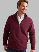 Men's Fleece Half Zip with Trim (4193) Burgundy