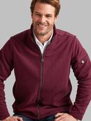 Men's Fleece Full Zip with Contrast Shoulders (4199) Burgundy image