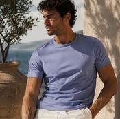 Men's Casual Round Neck  Cotton T-Shirt (2204) Blue Aura image