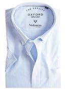 Men's Varsity Cotton Short Sleeve Oxford Shirt (2264 Blue Stripe) image