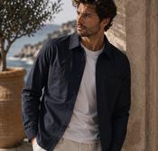 Men's Cotton Shaket (2498) Navy