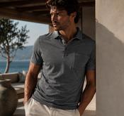 Men's Polo Shirt with Chest Pocket (3137) Navy image