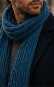 Men's Cable Knit Scarf (3104) Lapis image