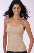 Womens Cotton Lycra Cami Vest x 1 (2273) Nude