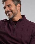 Men's Half Zip Jumper Needle Out (4915) Cherry Lacquer