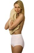 Womens High Waisted Cotton Briefs Pants (2257 White)