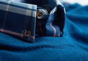 Men's Soft Knit Cotton V-Neck Jumper (4700 Sodalite) blue green palette image