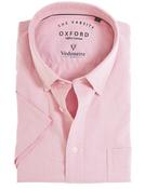 Men's Varsity Cotton Short Sleeve Oxford Shirt (2264 Pink) formal casual pale shirt