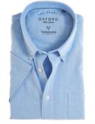 Men's Varsity Cotton Short Sleeve Oxford Shirt (2264 Blue) formal casual pale shirt