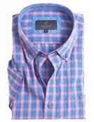 Men's Soft Wash Cotton Short Sleeve Check Shirt (2279 Marjorelle)