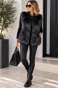 Jessie Faux Fur Gilet Black image