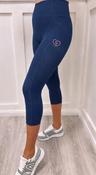 Capri Active Leggings Navy / Coral Logo image