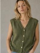 Andrea Sleevless Knit Cardigan Olive