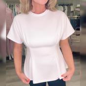 Claudia Peplem Top White