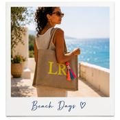 Jute Bag Yellow Personalised