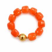 Sunset Orange Bead Bracelet image