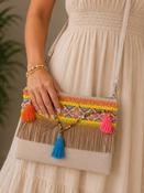 Sunset Fringe Boho Crossbody Bag image