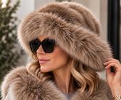 Jessie Faux Fur Hat Light Brown image