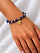 Small Heart Bracelet Blue Personalised image