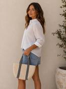 Harper Woven Tote Bag