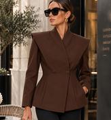 Bayley Shoulder Blazer Brown image