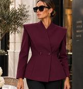 Bayley Shoulder Blazer Plum Burgundy image