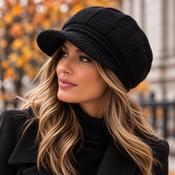 CiCi Peak Hat Black - Despatch Thurs 22nd Oct