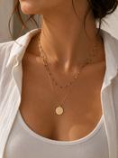 Layered Disc Pendant Necklace image
