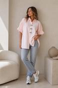 Blush Ruffle Sleeve Oversized Shirt image