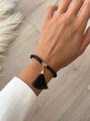Tassel Stretch Bracelet -Black