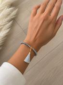 Tassel Stretch Bracelet -Silver