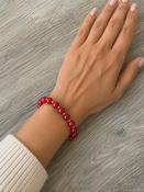 Ruby Glow Beaded Bracelet