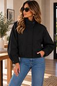 Utility Button-Up Jacket Black image