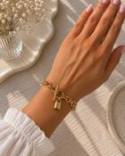 Golden Lock Bracelet image