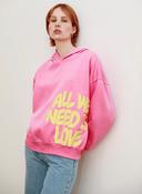 All We Need Is Love Hoodie Pink image