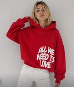 All We Need Is Love Hoodie Red image