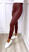 Lisa Faux Leather Leggings Burgundy