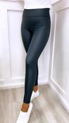 Lisa Faux Leather Leggings Navy