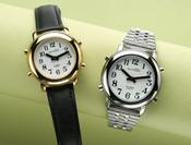 Talking Gents Watch with date and time and leather strap W22