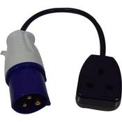 Waveline Hookup Adapter Socket 16A 250VAC to ind Plug 13A 3-Pin