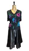 80s Sequin Black and Multicolour Fitted Sequin Top UK 10 image