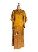 Gold Colour Kaftan made with Vintage Art Deco Fabric One Size