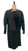 80s Vintage Velvet Black Jacket Size UK 14 image