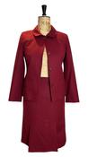 Irish Vintage Burgundy Wool Skirt Suit UK 8-10